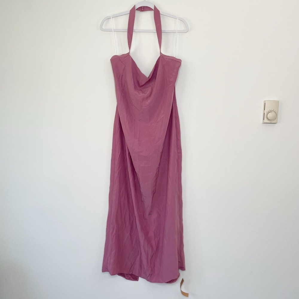 NWT Reformation Pink Silk Midi Dress - Picture 2 of 11